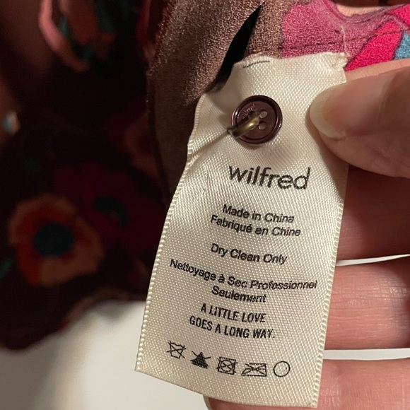 Wilfred silk Floral Brown Women's Top - Picture 4 of 5